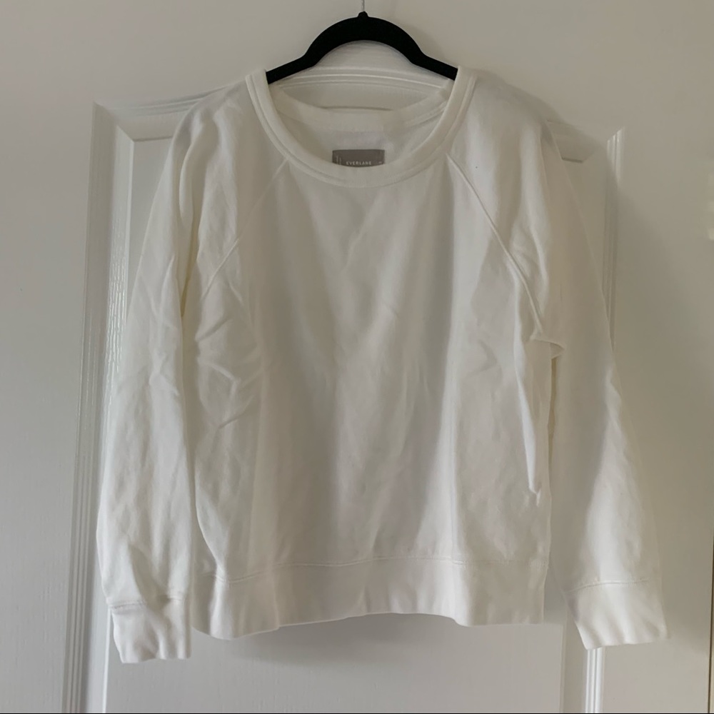 [Sold] Everlane White Terry Long Sleeve - Size S